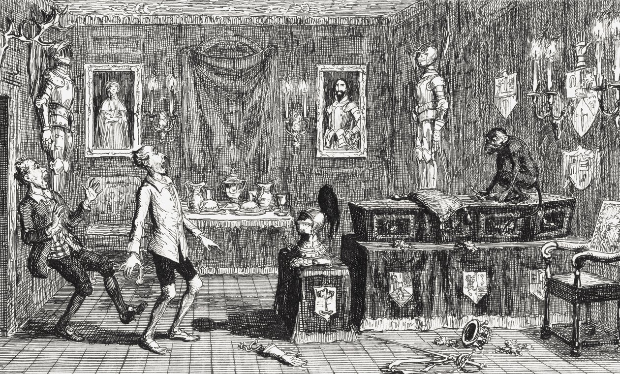 MacCallum e Hutcheon, ilustração de &39;Redgauntlet&39; por Sir Walter Scott (1771-1832) publicou 1843 de George Cruikshank