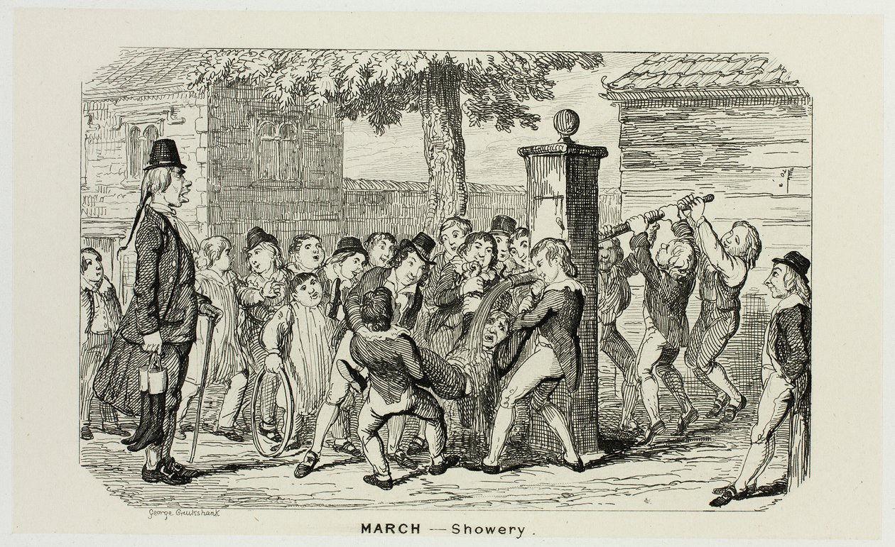 março - Showery from George Cruikshank