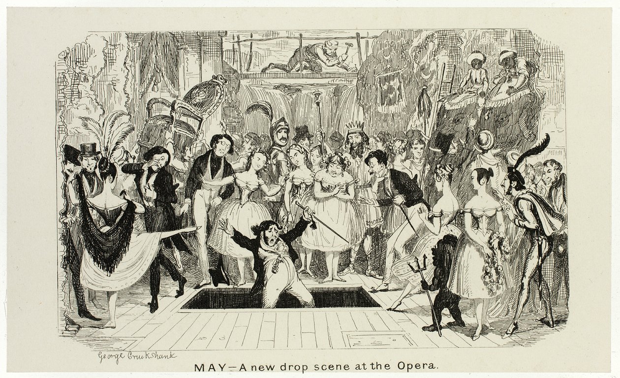 maio - A New Drop Scene at the Opera from George Cruikshank