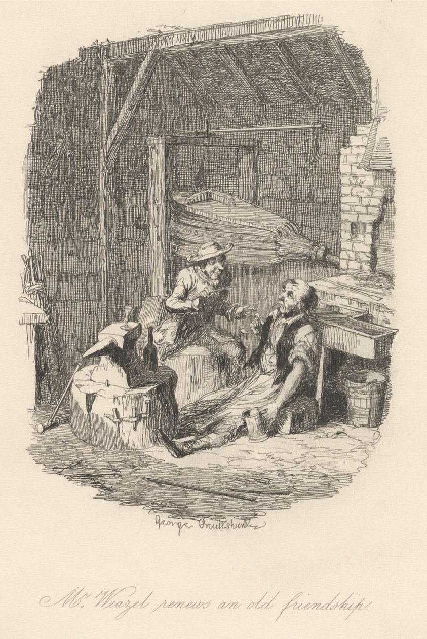 O Sr. Weazel reatou uma velha amizade de George Cruikshank