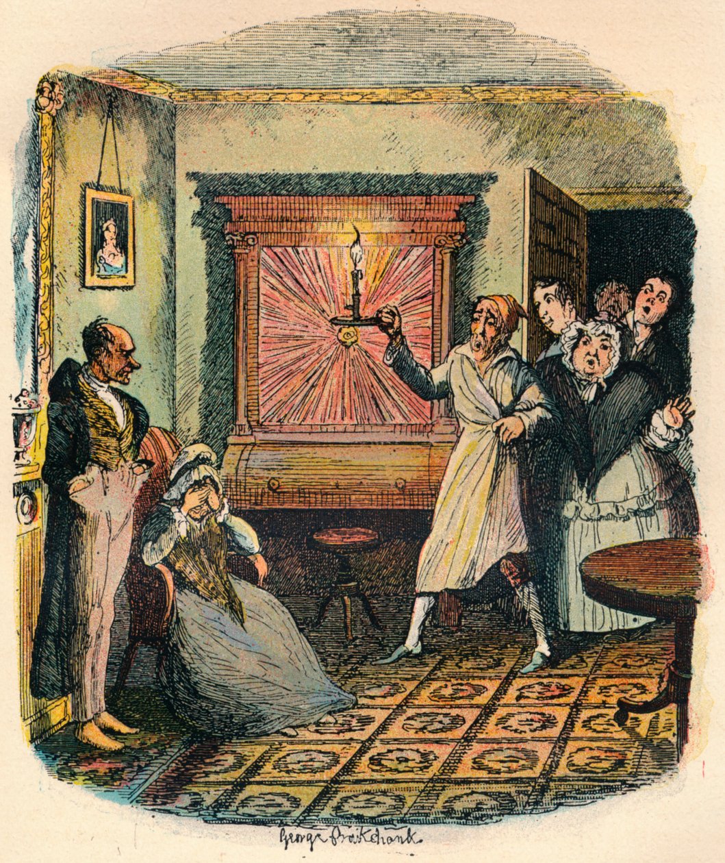 Sra. Tibbs e Sr. Evenson, c1900 de George Cruikshank