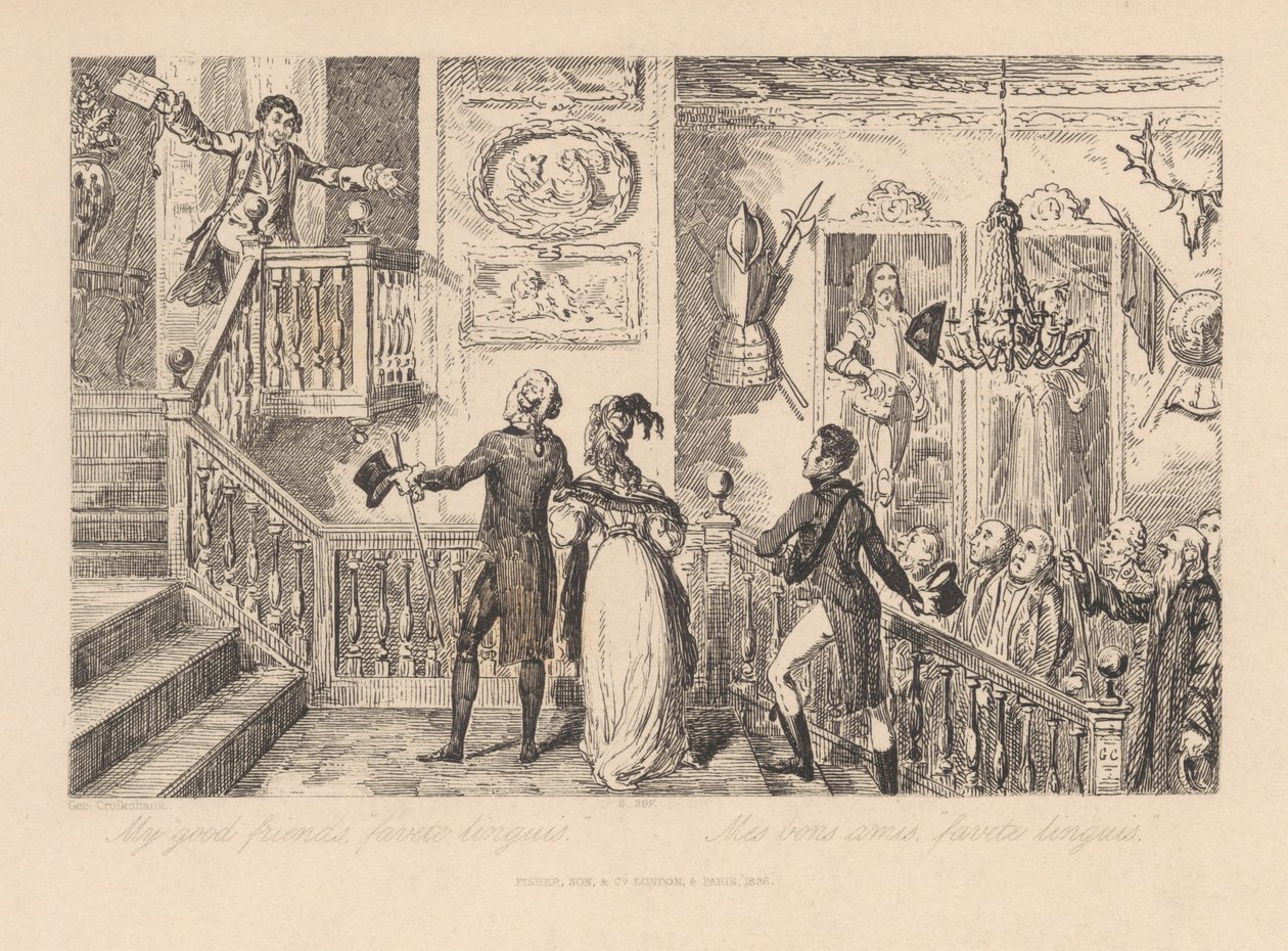 Meus bons amigos, «favete linguis» de George Cruikshank