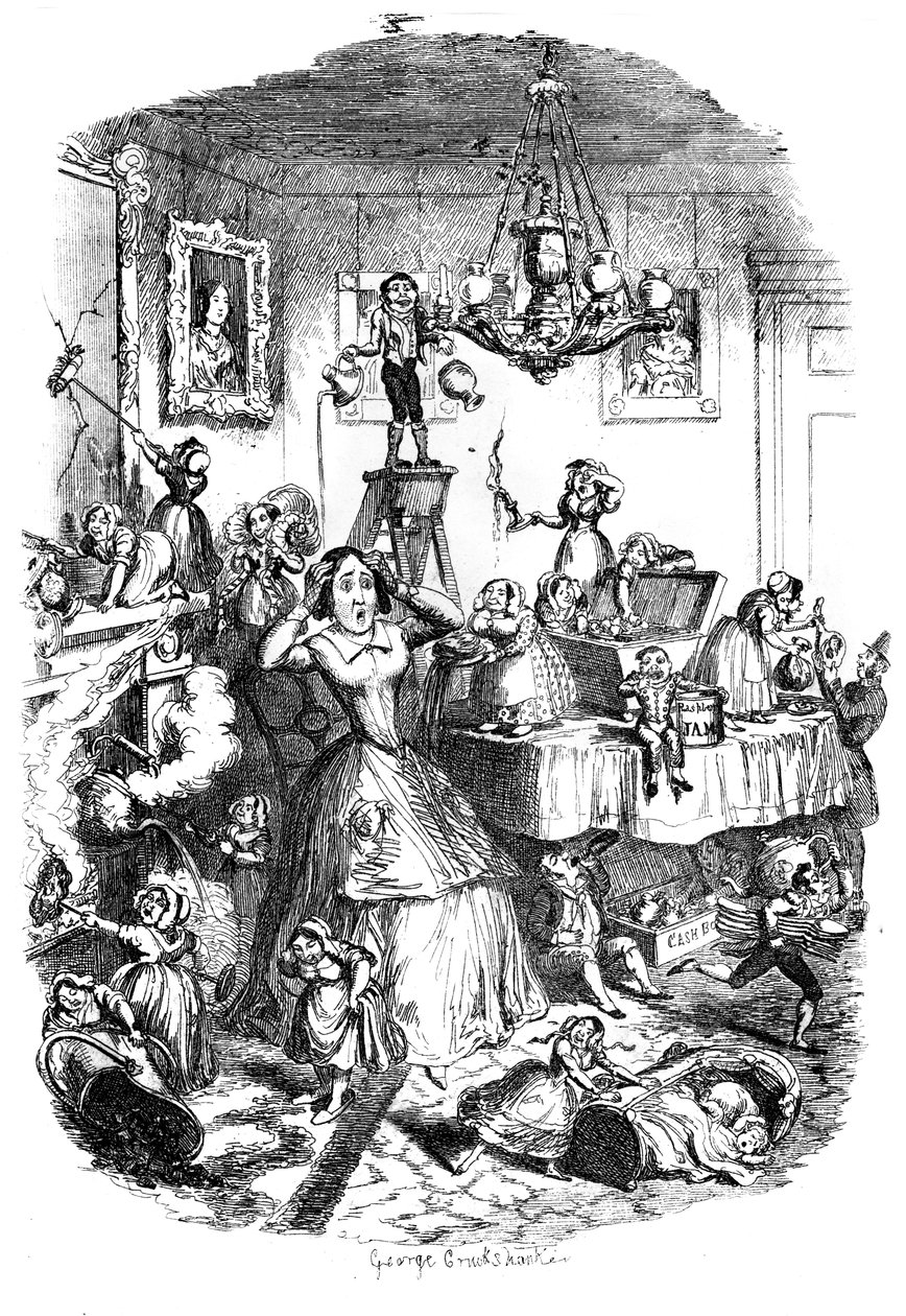 Quase preocupado com a morte pela maior praga da vida, c1840s. de George Cruikshank