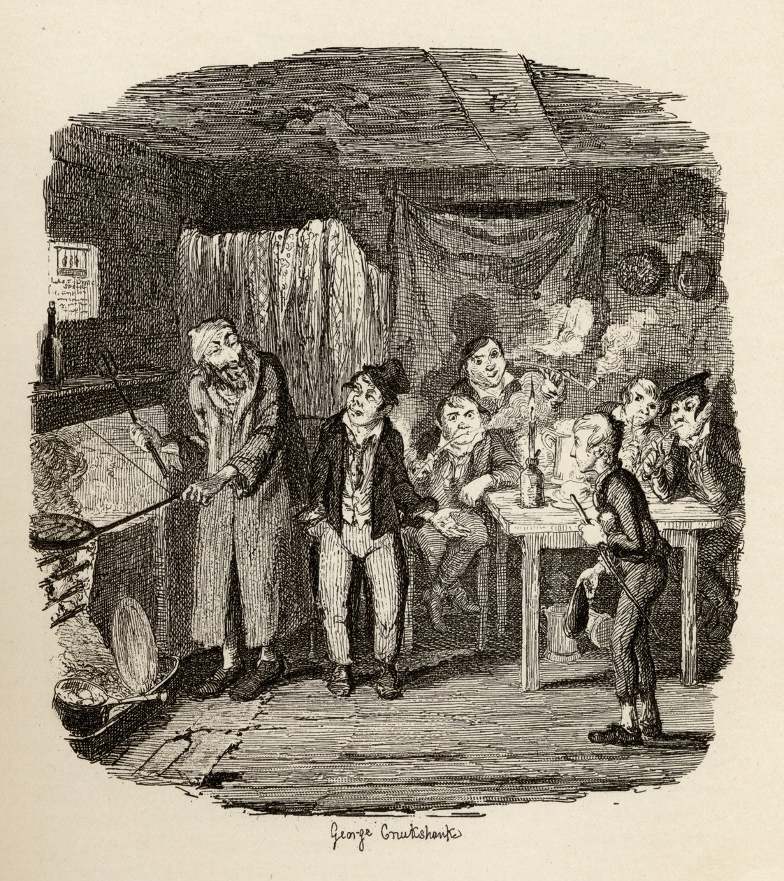 Oliver apresentou ao respeitável velho cavalheiro, de "The Adventures of Oliver Twist", de Charles Dickens (1812-1870) 1838, publicado por Chapman und Hall, 1901. de George Cruikshank