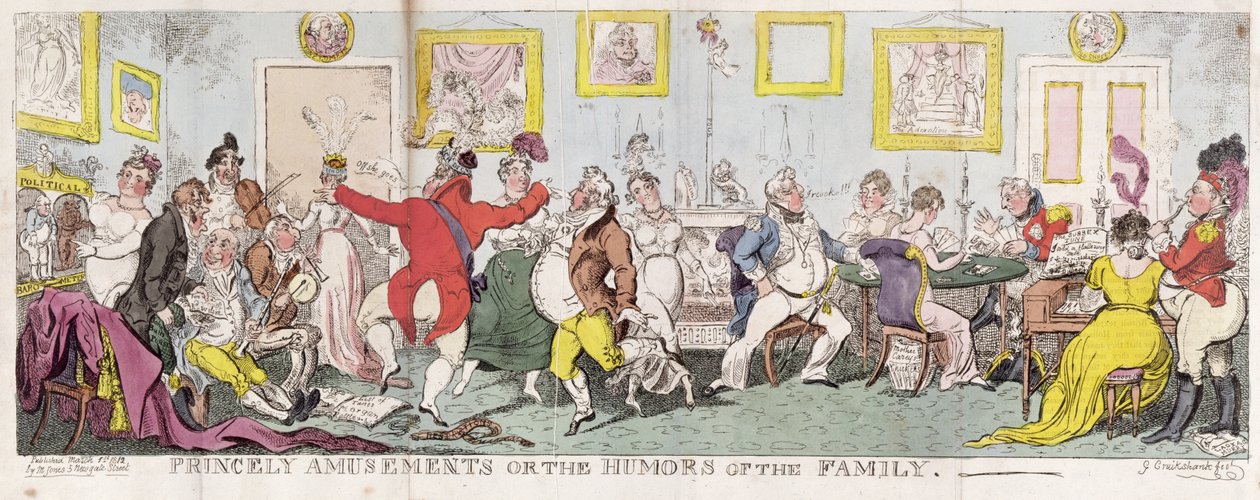 Princely Amusements ou Os Humores da Família de George Cruikshank