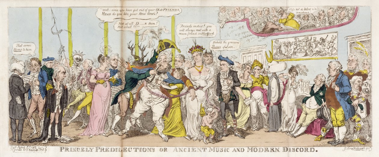 Princely Predilections ou, Música Antiga e Discórdia Moderna de George Cruikshank