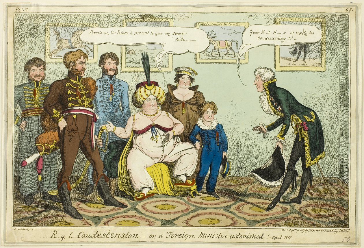 Condescendência Real de George Cruikshank
