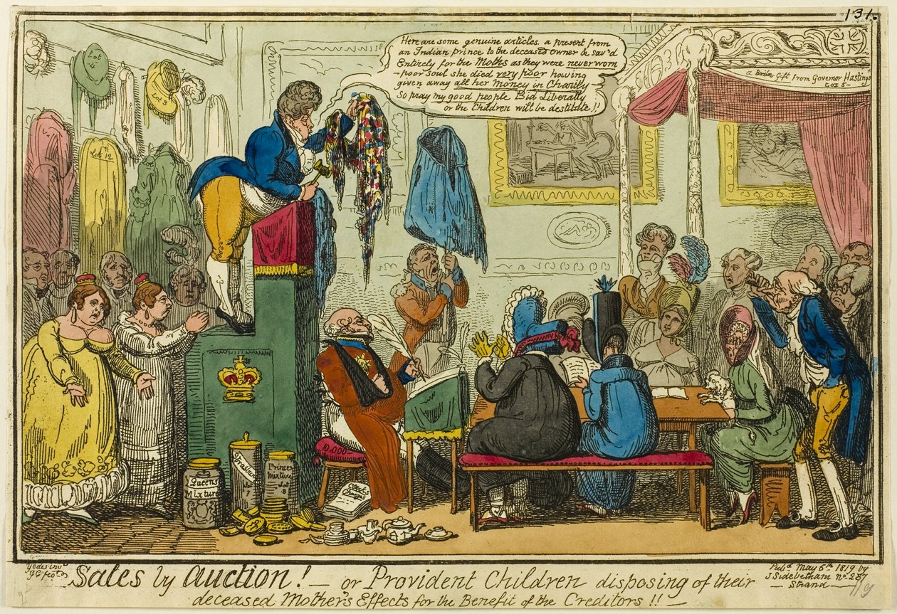 Vendas por leilão de George Cruikshank