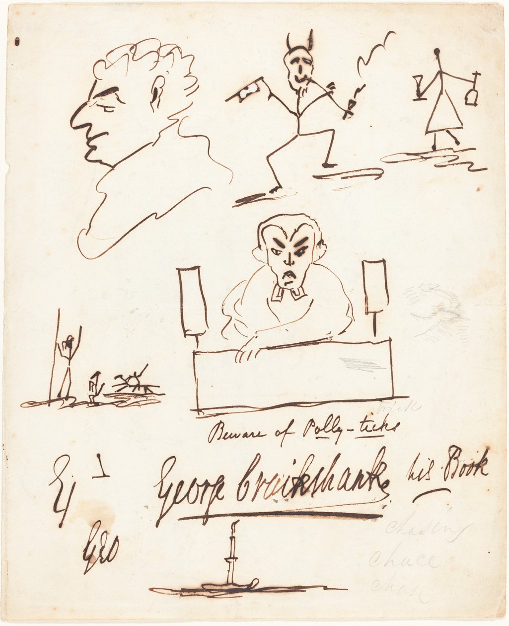 Esboços satíricos de George Cruikshank