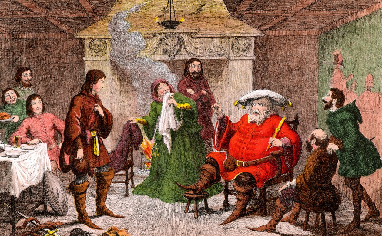 Cena de Henery IV escrita por Shakespeare (chomo) de George Cruikshank