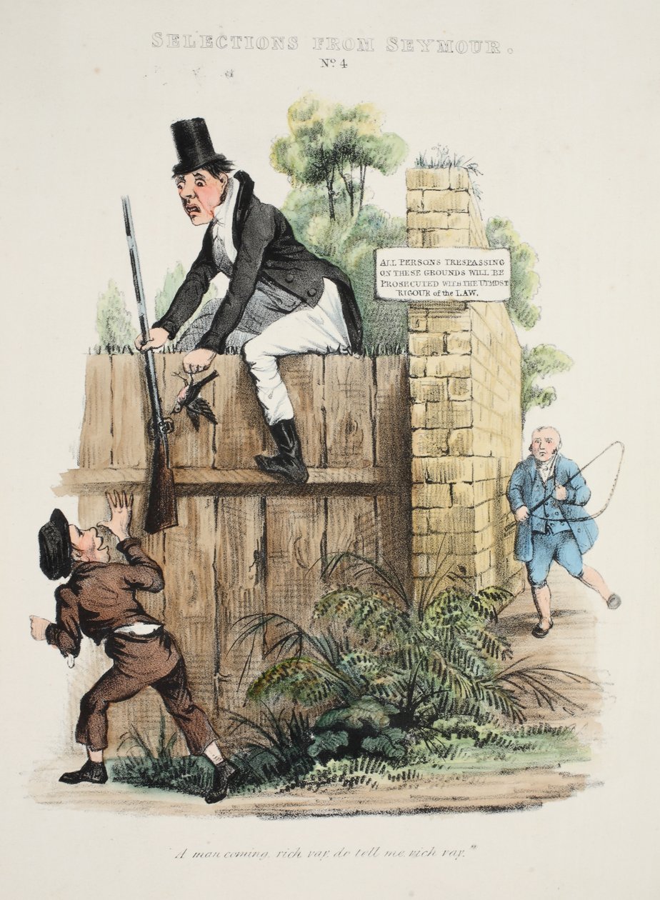 Seleções de Seymour: No. 4, Um homem que vem rico vay me diz vich vay. pub c. 1840 (gravura colorida à mão) de George Cruikshank