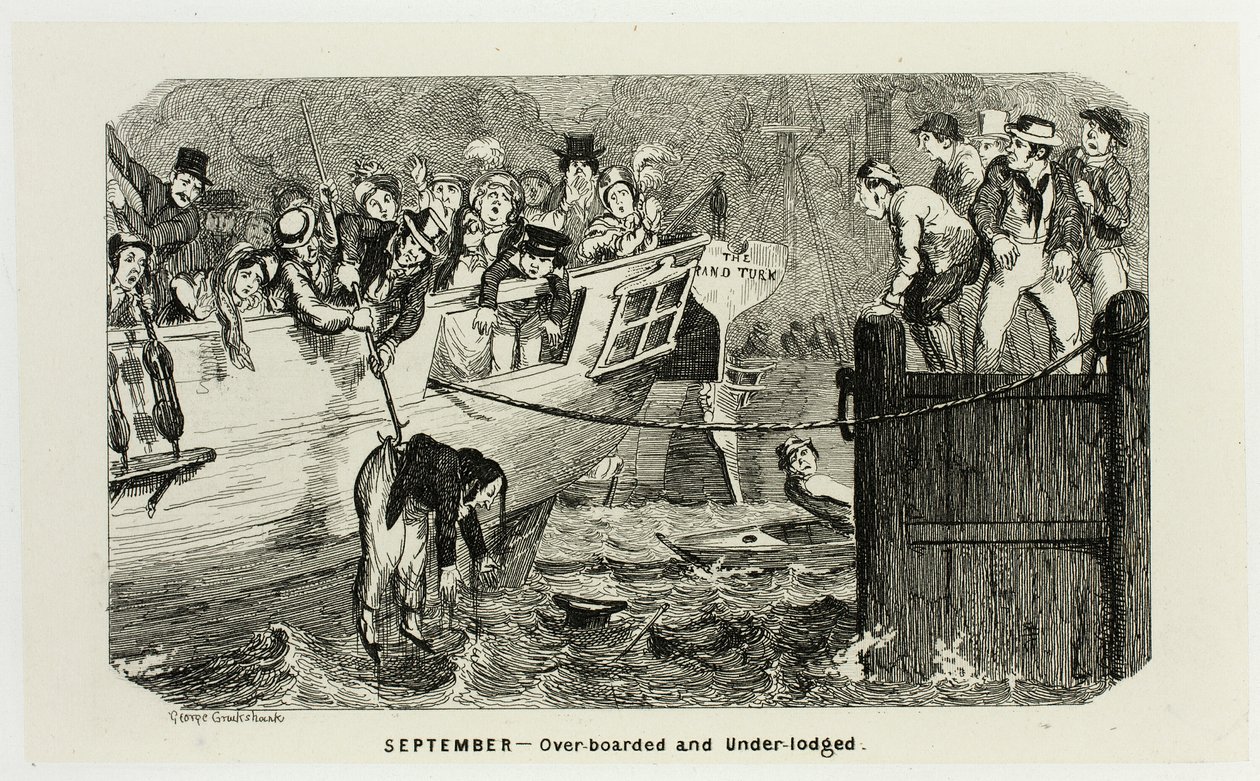 setembro - Over-Boarded and Under-Lodged from George Cruikshank