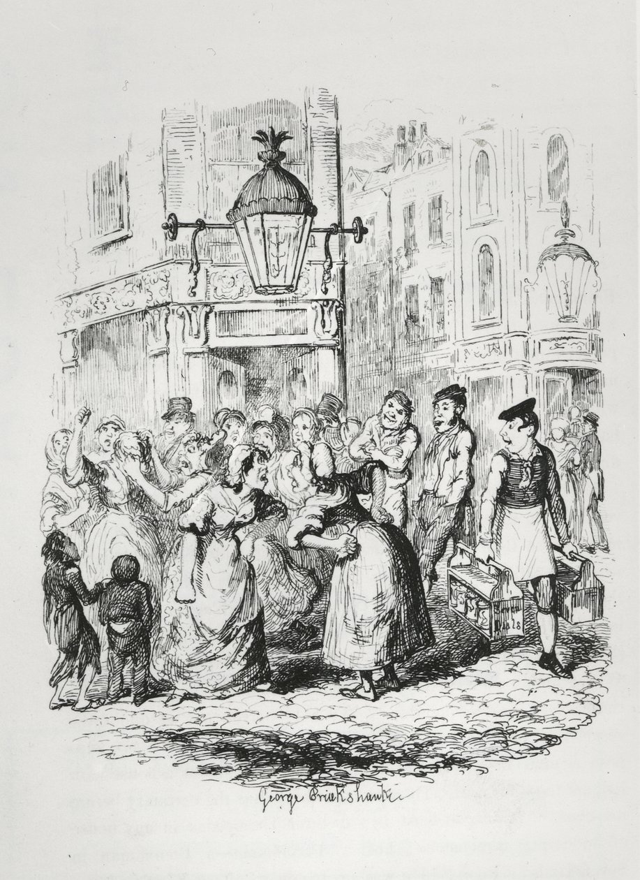 Sete mostradores, c.1836 de George Cruikshank