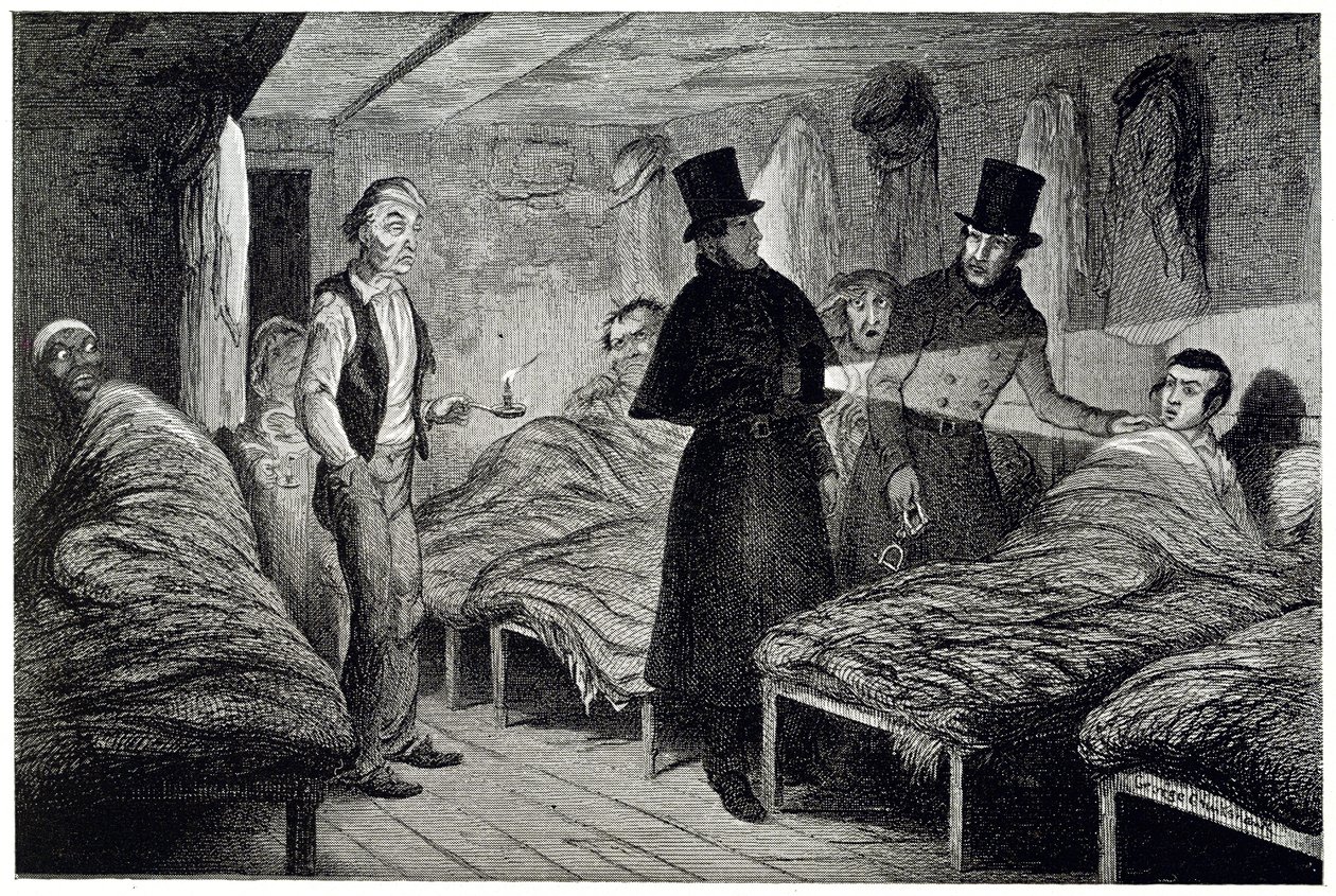 A Prisão do Rapaz, prato 4 de "Os Filhos do Bêbado de George Cruikshank
