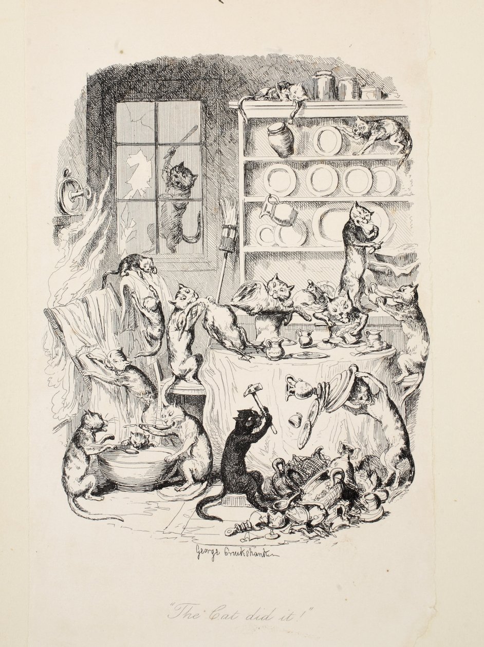 The Cat Did It, de The Greatest Plague of Life, pub. 1847. de George Cruikshank