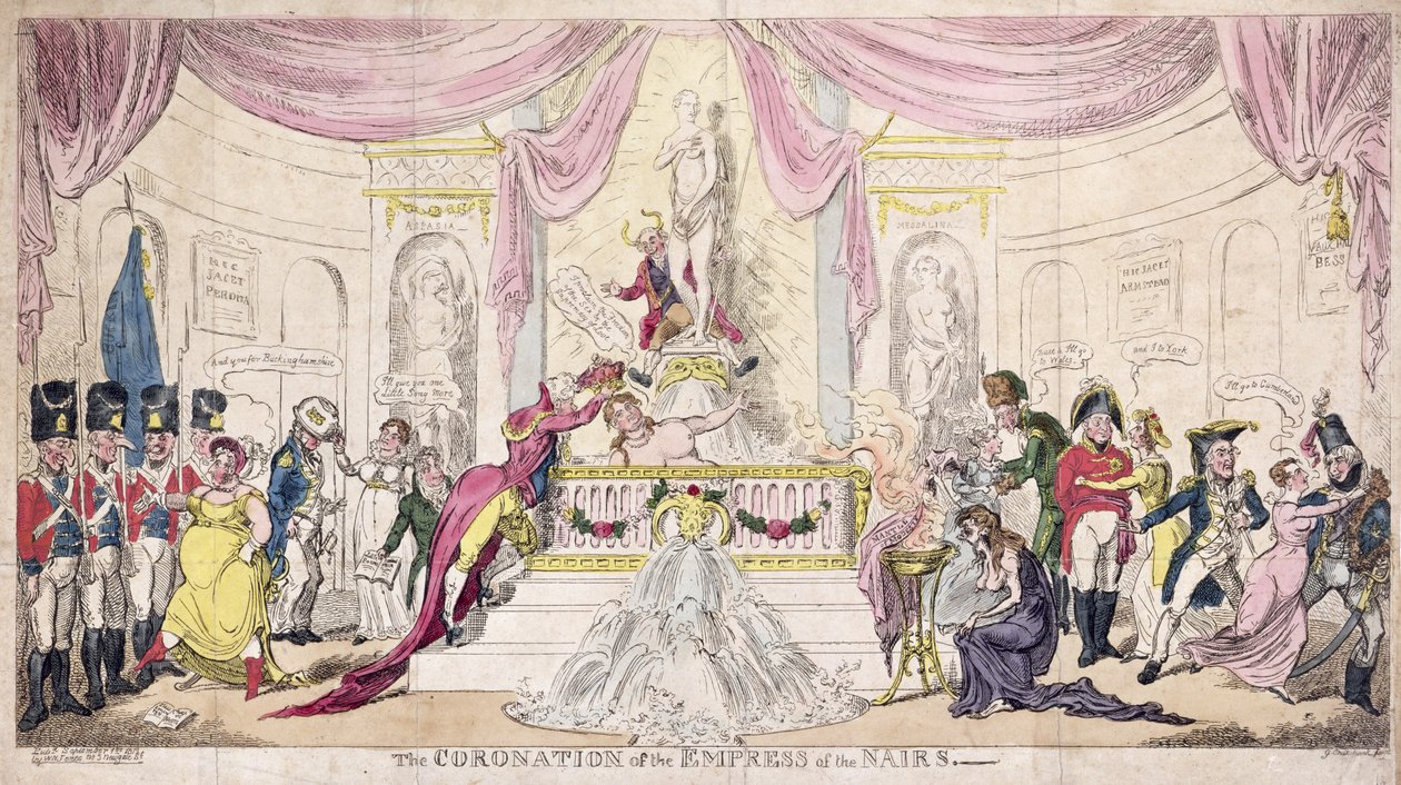 A Coroação da Imperatriz dos Naires de George Cruikshank