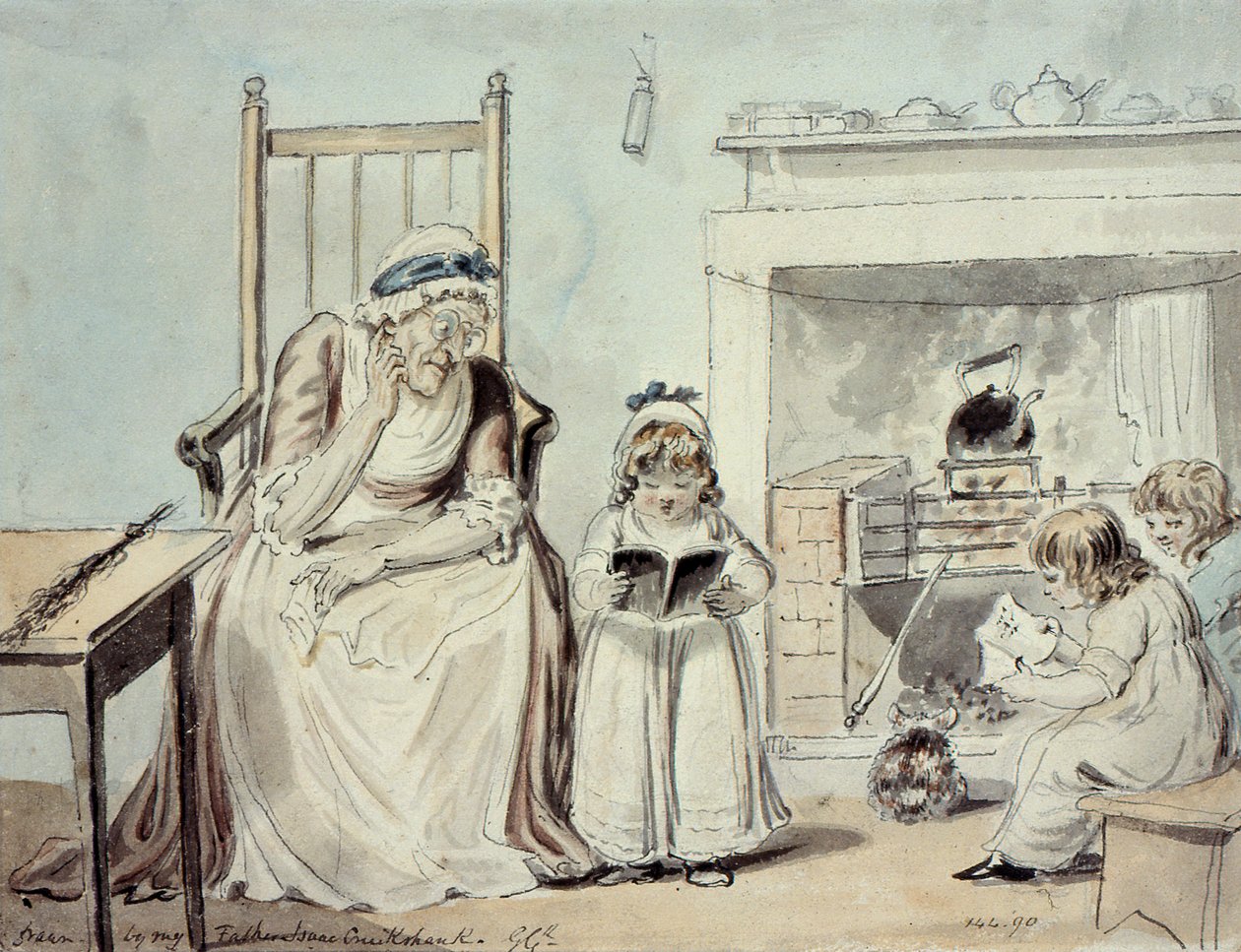 A Escola Dame (wc) de George Cruikshank