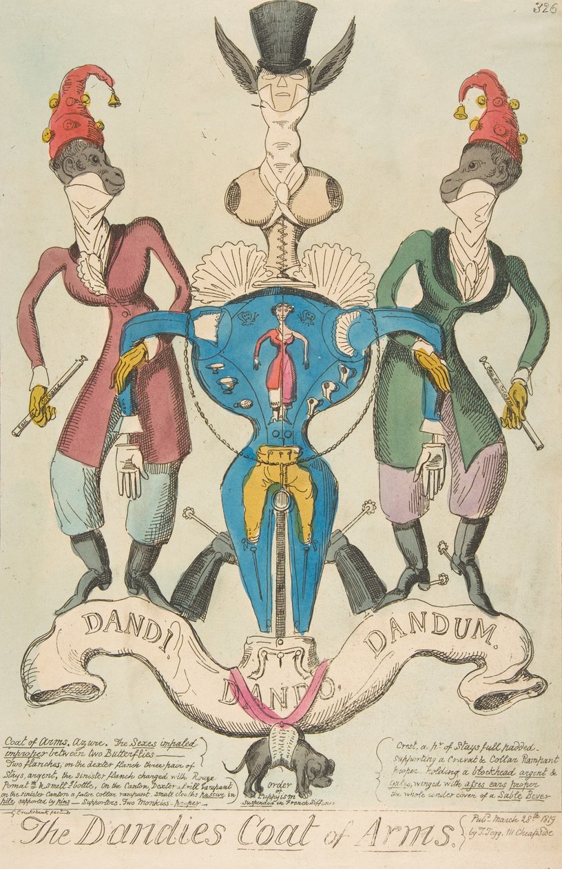 O Brasão de Armas dos Dandies, 28 de março de 1819., 28 de março de 1819. de George Cruikshank