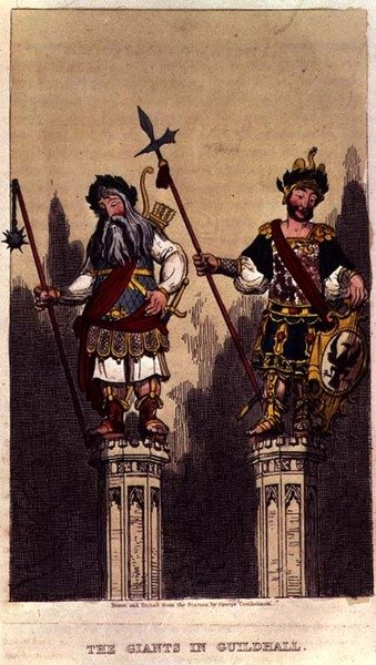The Giants in Guildhall, pub. c.1824 de George Cruikshank
