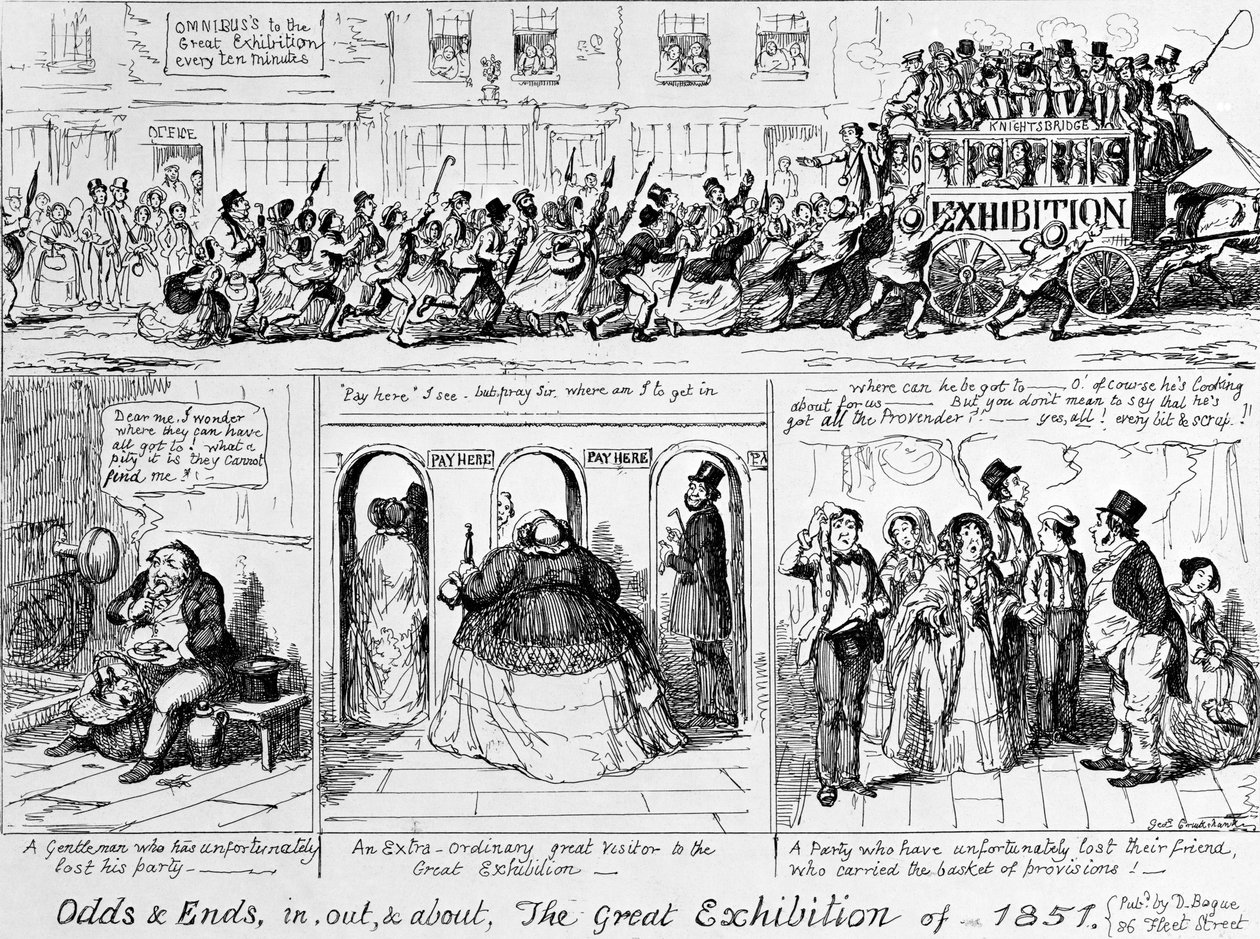 A Grande Exposição de 1851 no Hyde Park, Londres. de George Cruikshank