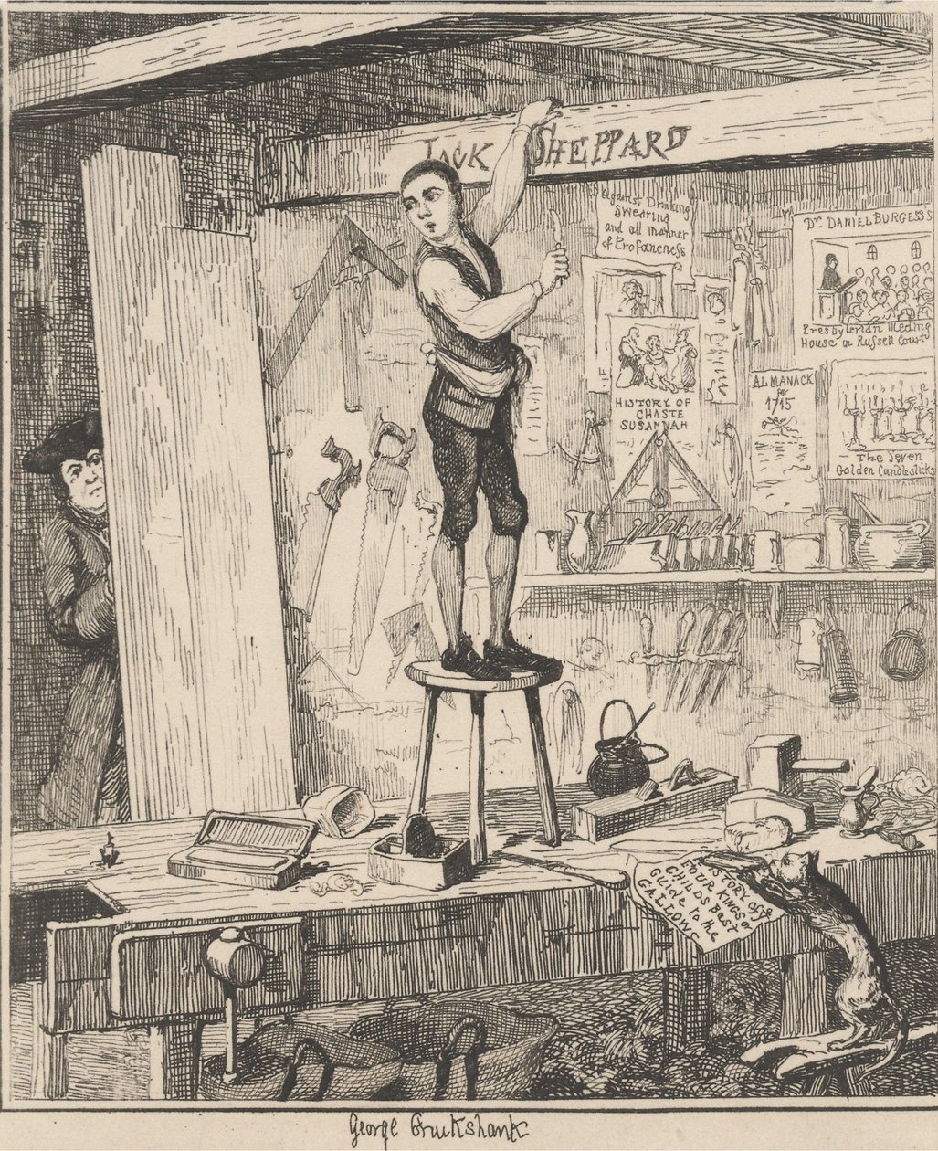 O nome nas vigas de George Cruikshank