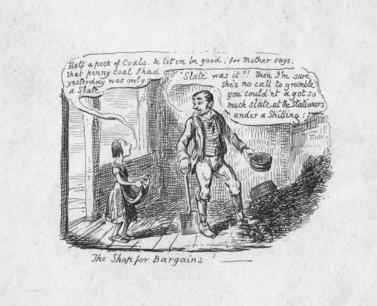 A loja de pechinchas, 1829 de George Cruikshank