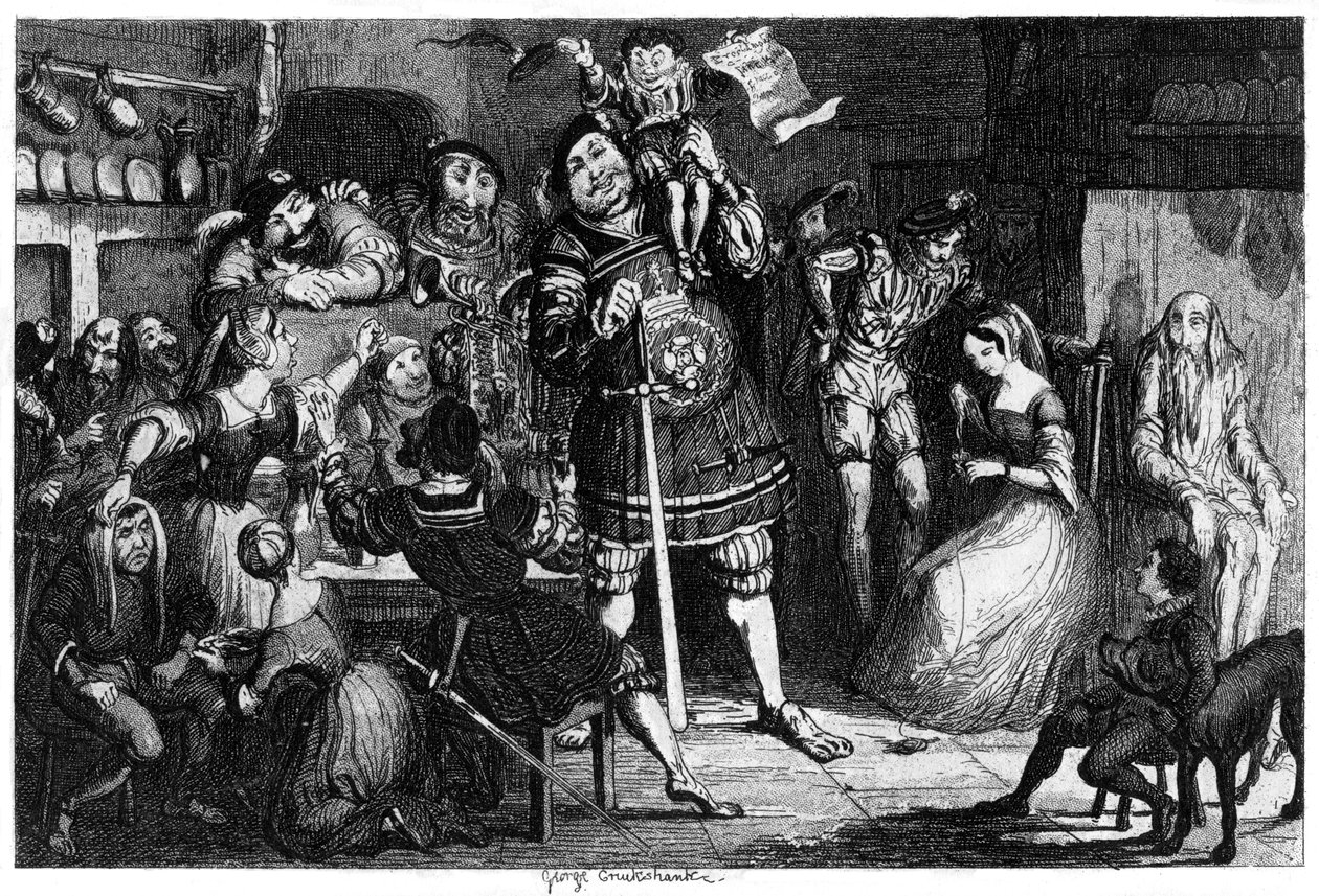 A cozinha de pedra, 1840 de George Cruikshank