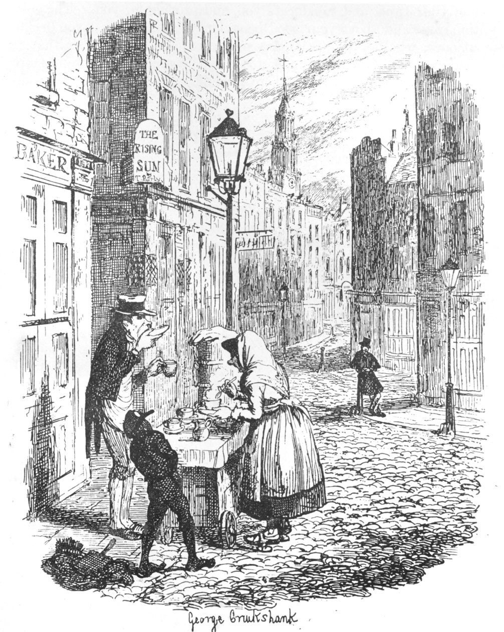 As ruas - manhã, c1900 de George Cruikshank