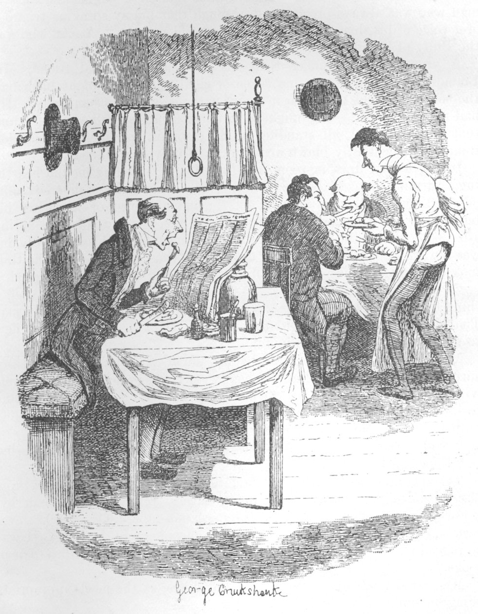 A pessoa alta, magra e pálida, c1900 de George Cruikshank