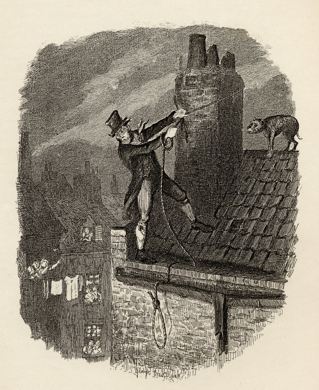A última chance, de "As Aventuras de Oliver Twist", de Charles Dickens (1812-1870), 1838, publicado por Chapman und Hall, 1901 (gravura) de George Cruikshank