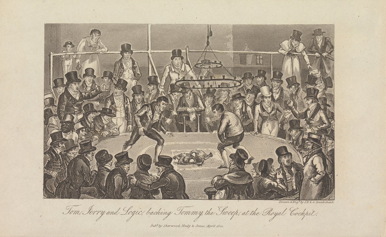 Tom, Jerry e apoio lógico Tommy the Sweep de George Cruikshank