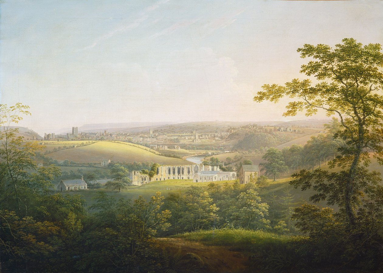 Abadia de Easby, perto de Richmond de George Cuitt the Younger