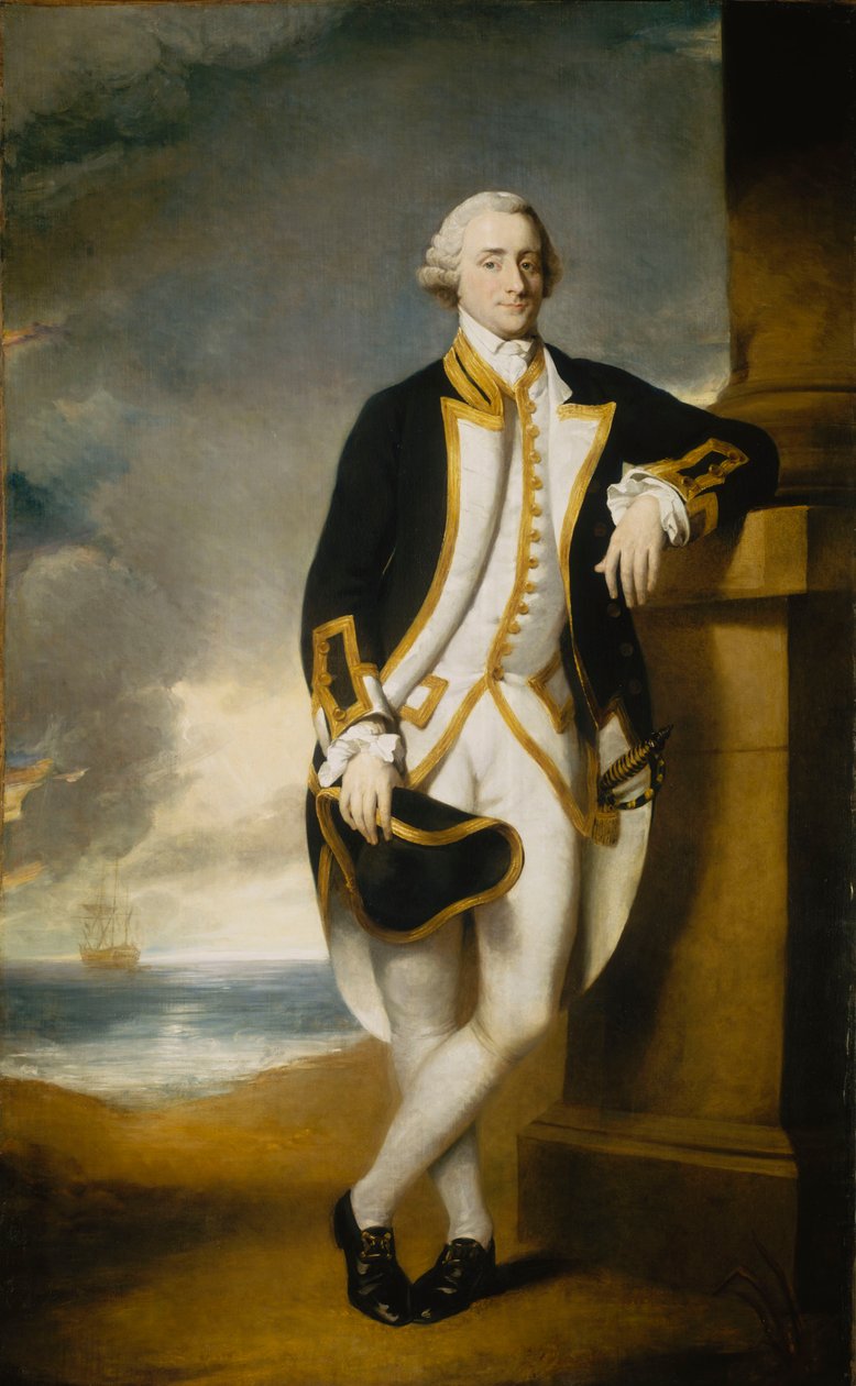Capitão Hugh Palliser (1723-1796), c.1775 (óleo sobre tela) de George Dance