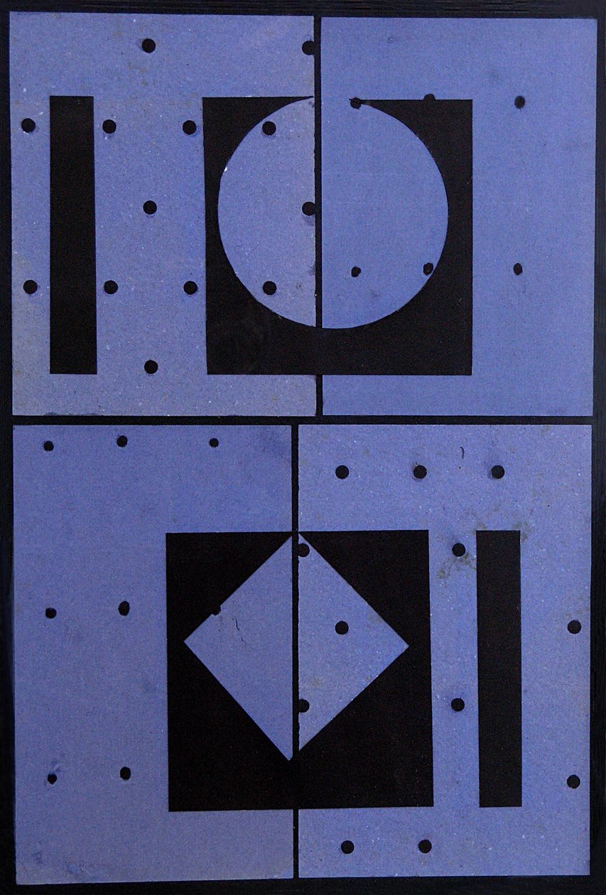 Collage, Blue Mercato, 2004 (cartão e papel) de George Dannatt