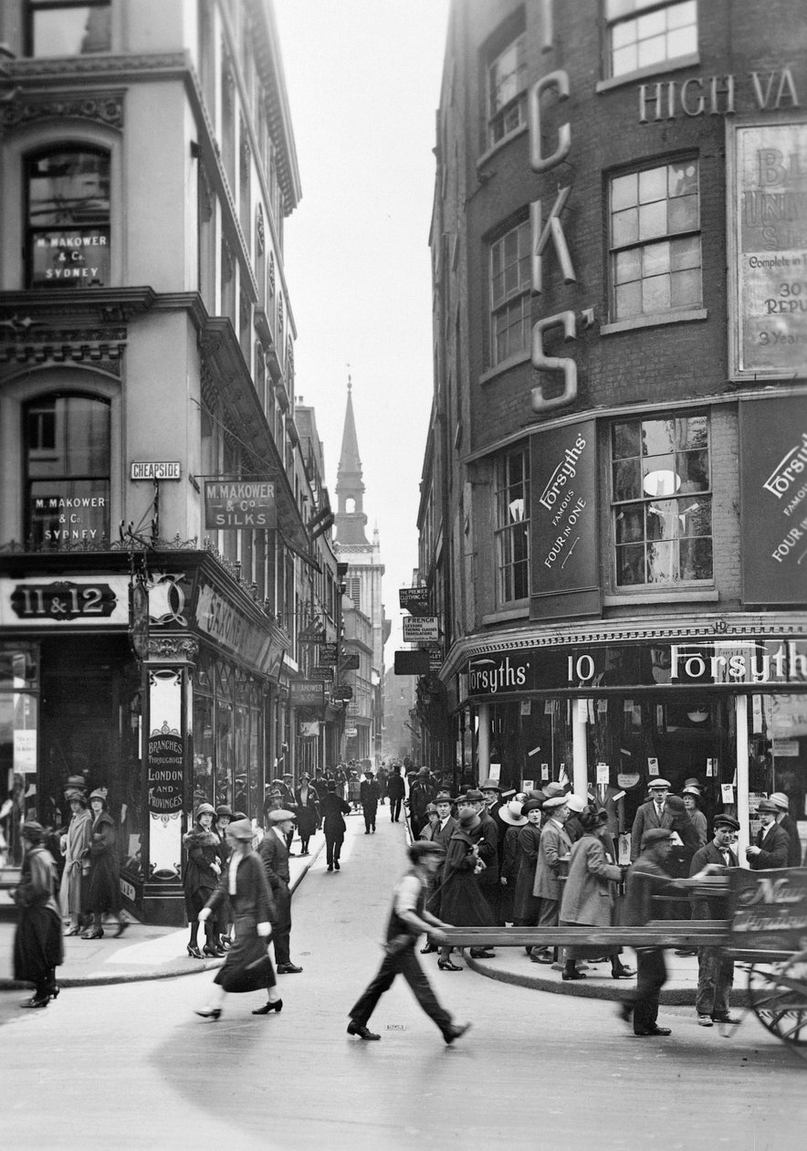 Cheapside, cidade de Londres, década de 1920 de George Davison Reid