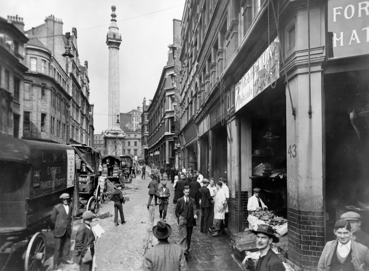 Monument Street e Monument, City of London, antes de 1933 de George Davison Reid