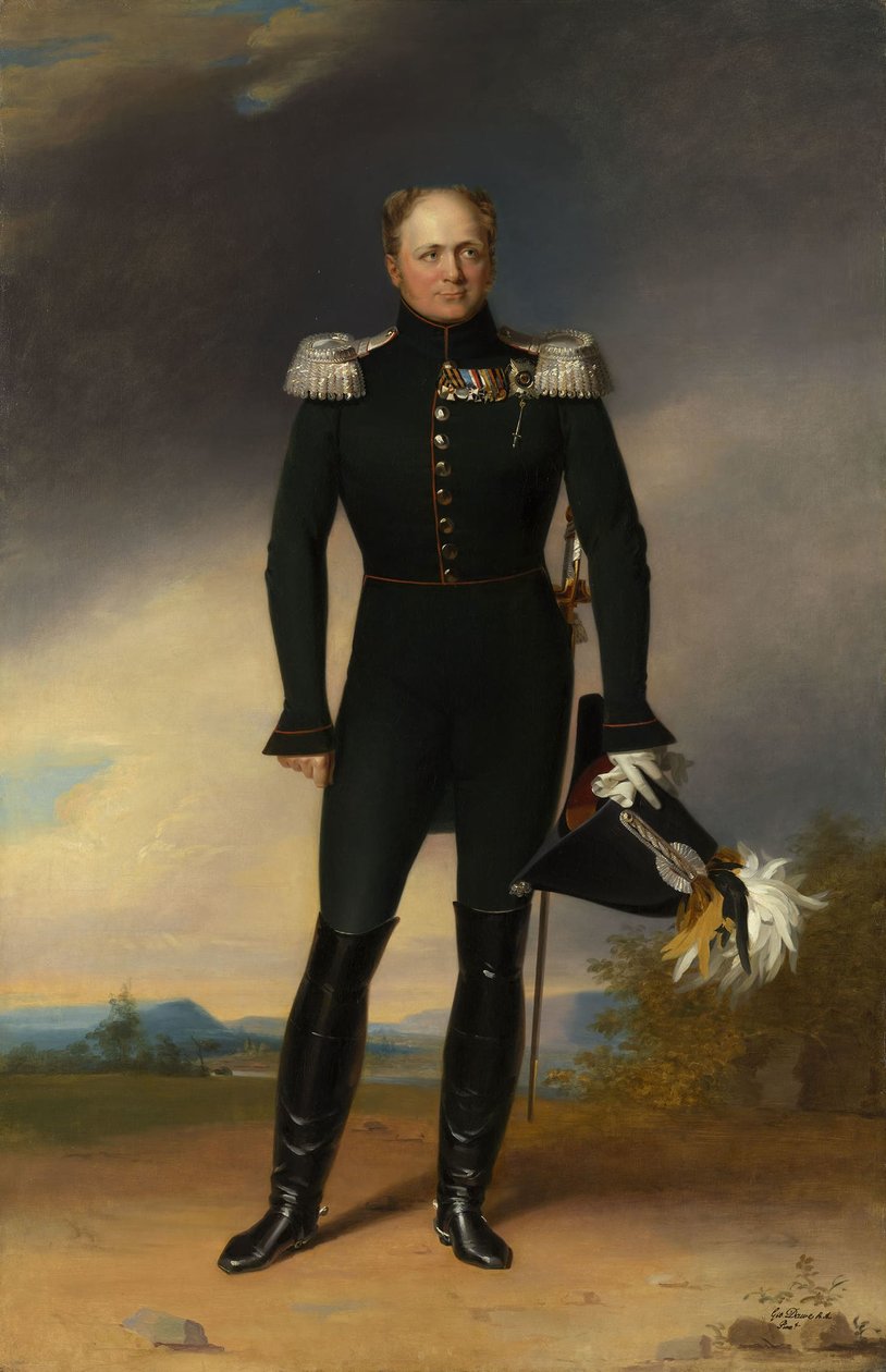 Retrato do Imperador da Rússia Alexandre I da Rússia de George Dawe