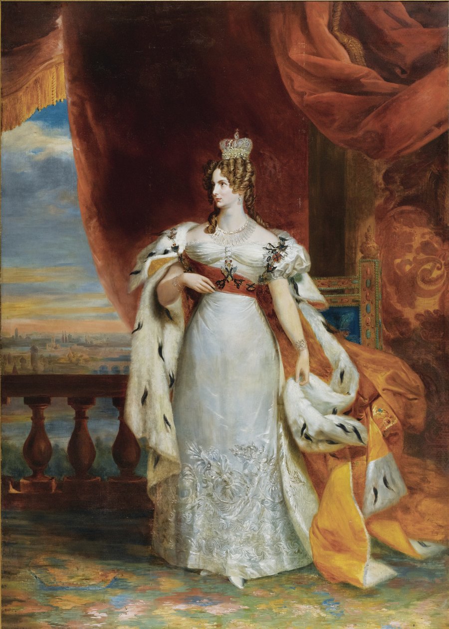 Retrato da imperatriz Alexandra Fyodorovna Charlotte da Prússia, imperadores Nicholas I. esposa 1798-18 de George Dawe