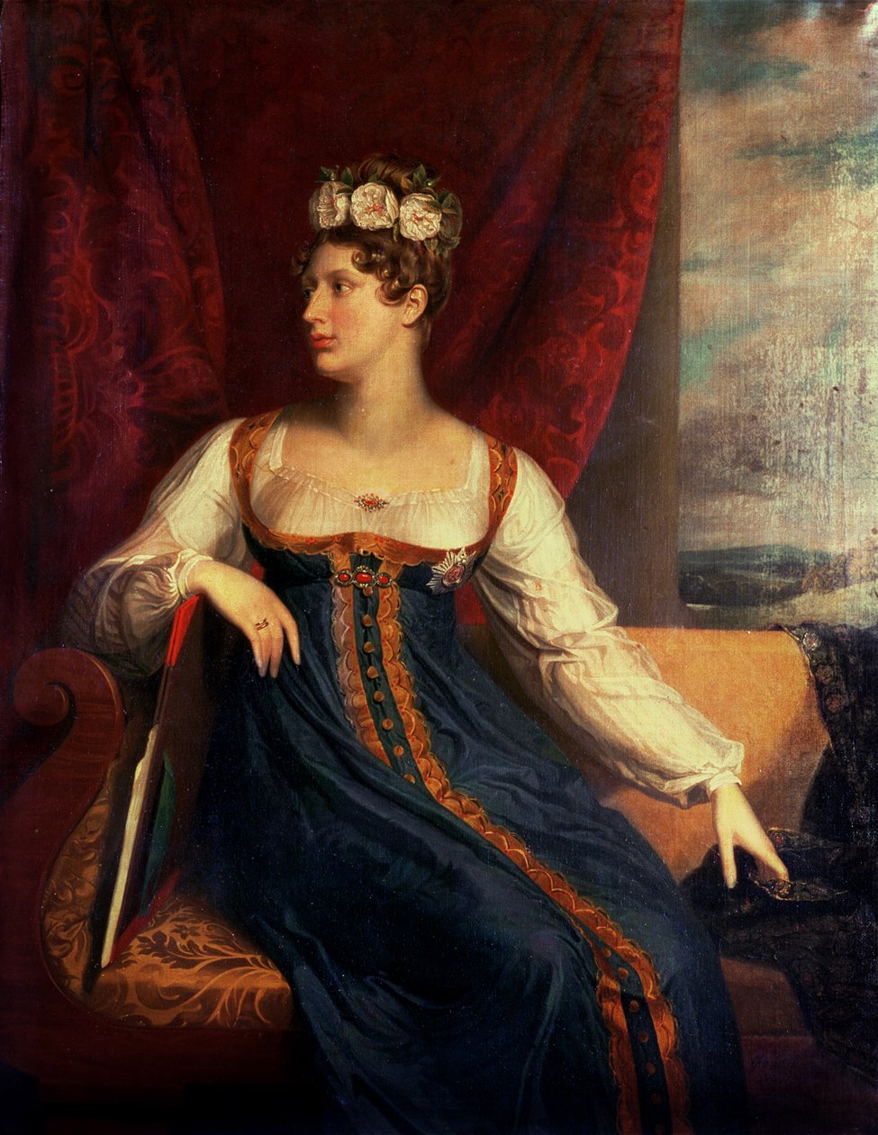 Retrato da princesa Charlotte Augusta de Gales de George Dawe