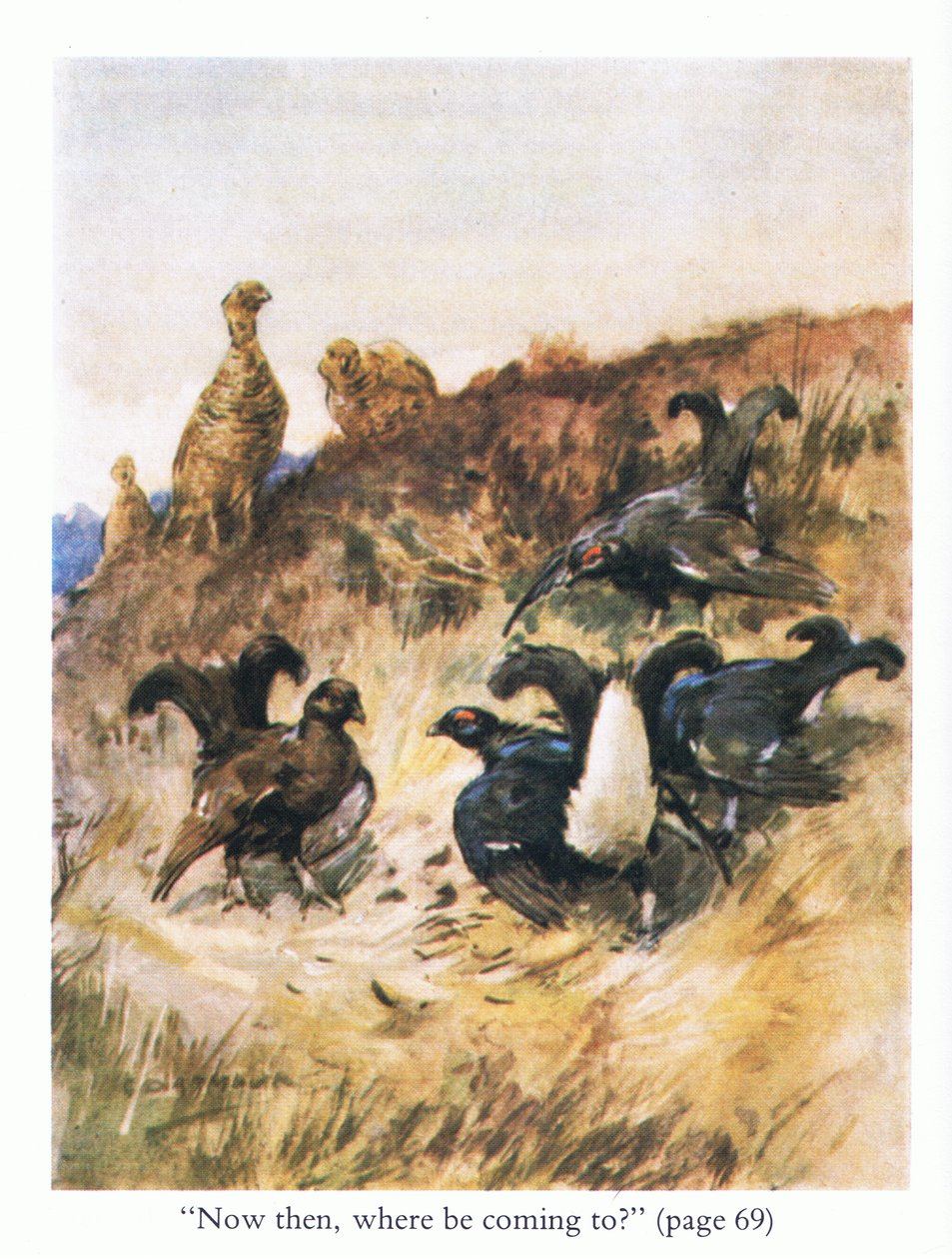 "Agora, então, para onde virá?" (cor litho) de George Denholm Armour