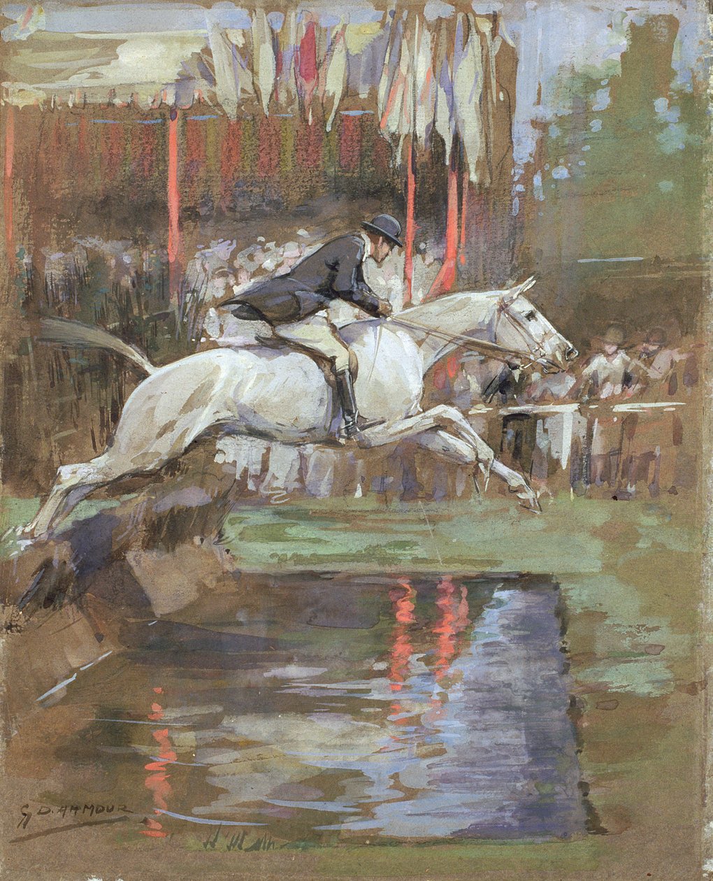 O Salto de Água (aguarela sobre papel) de George Denholm Armour