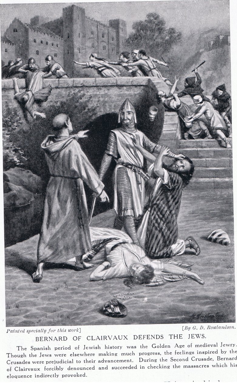 Bernard de Clairvaux defende os judeus de George Derville Rowlandson