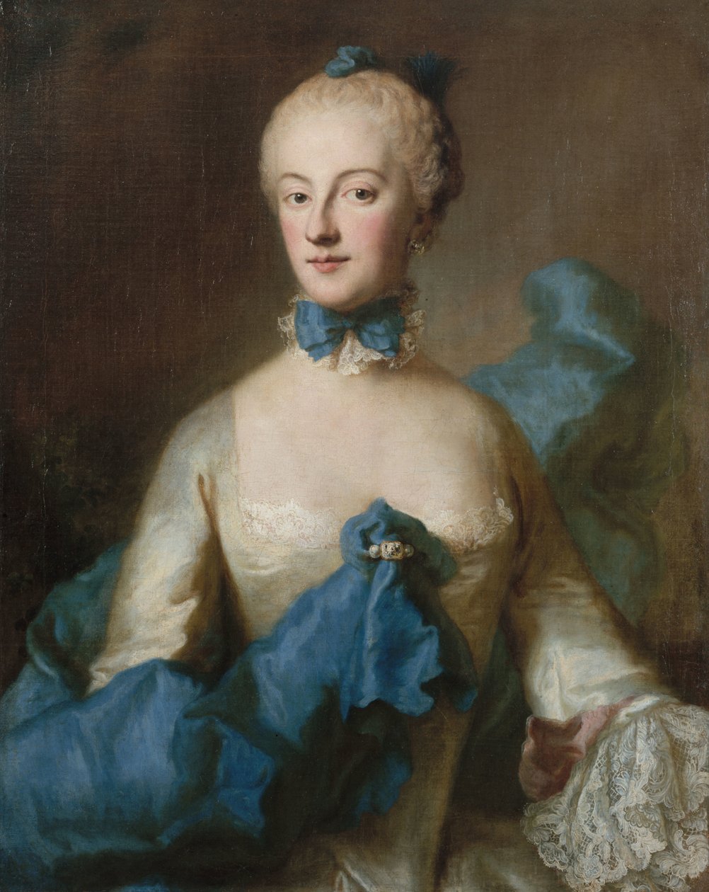 Duquesa Maria Anna Josefa da Baviera 1734-1776, Margravina de Baden-Baden, c.1750. de George Desmarées