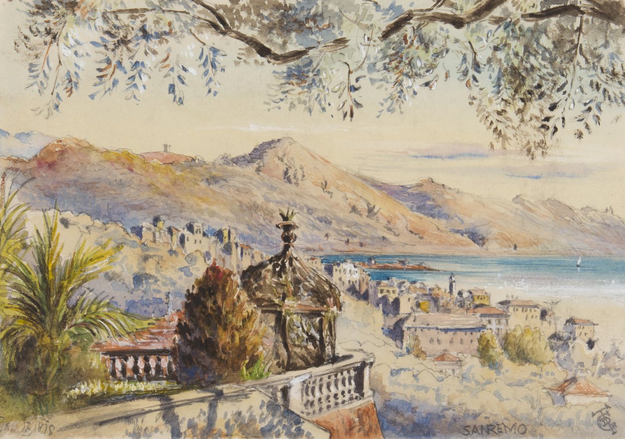 San Remo, 12 de janeiro de 1878 (wc no papel) de George Douglas Tinling