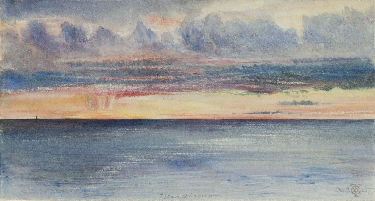 San Remo: nascer do sol, 7h30, 7 de dezembro de 1877 de George Douglas Tinling