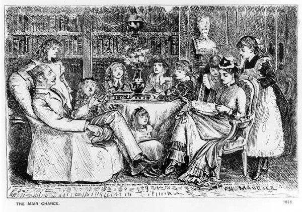 A principal chance, ilustração de Punch, 1878 de George du Maurier