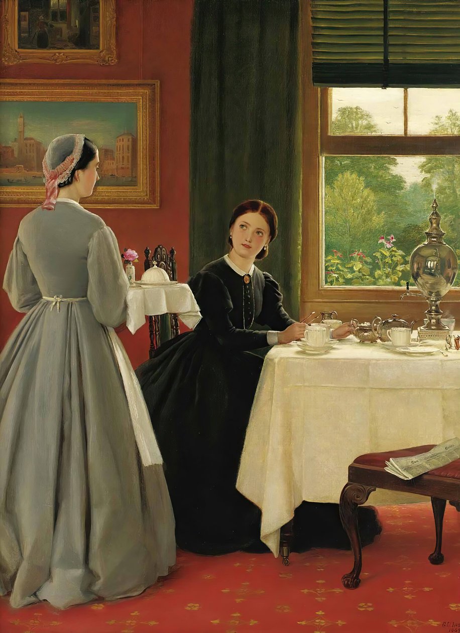 Chá da tarde, 1865. de George Dunlop Leslie