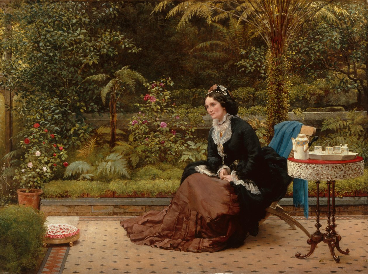 Cinco horas (óleo sobre tela) de George Dunlop Leslie