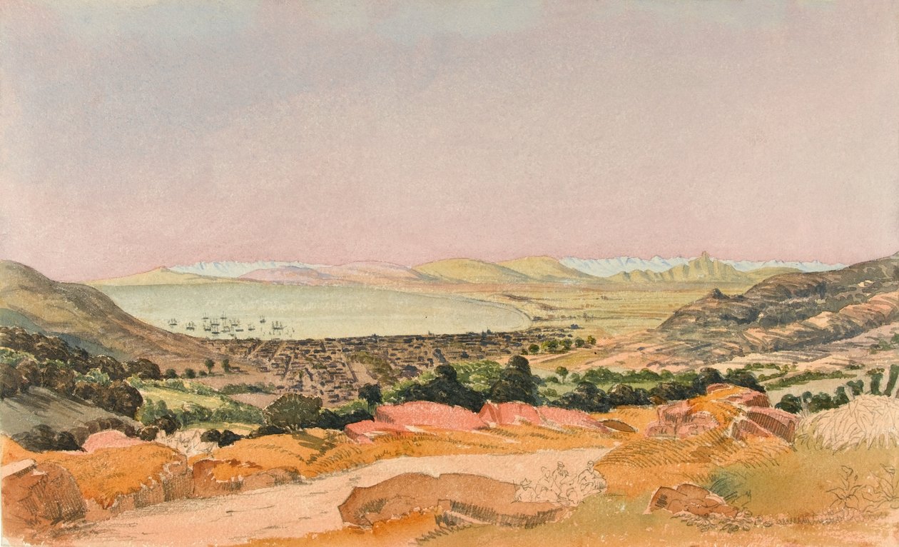 Cidade do Cabo, c.1862 (aquarela) de George E.L.S. Sanford