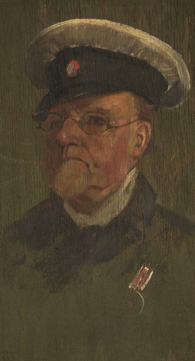 Retrato de G. Leadbetter, 38th, c. 1920 (óleo sobre painel) de George Edmund Butler